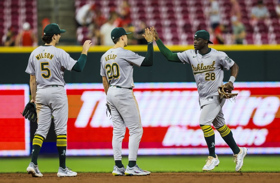 A’s seek fourth straight win, series sweep vs. reeling Reds