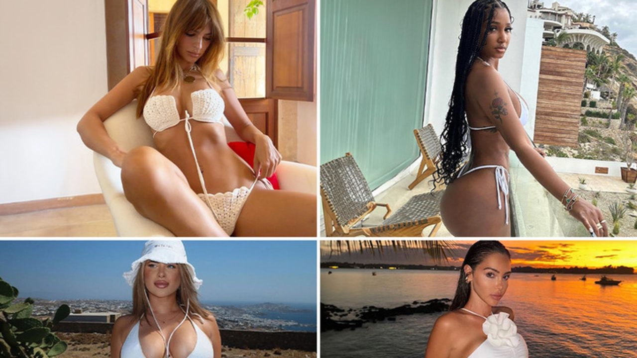 Sexy Stars In White-Hot Bikinis … Work Hard Play Hard!