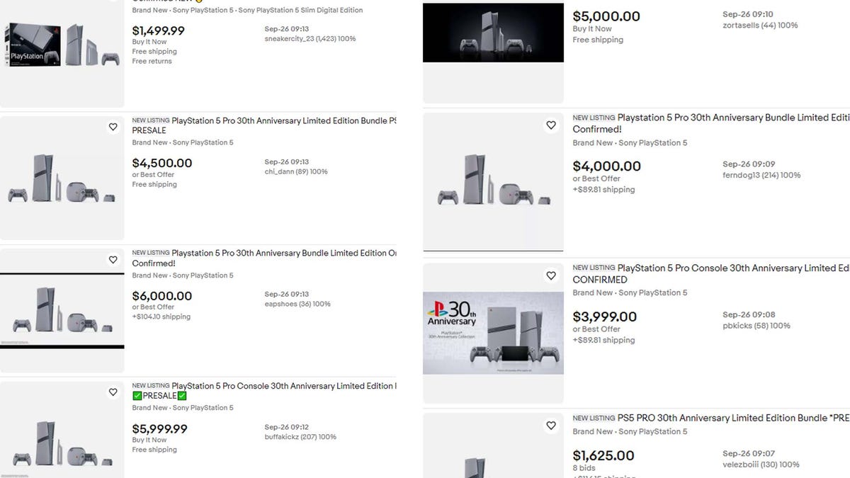 Ebay Is Already Filled With PS5 Pro Consoles Priced At $3,000+