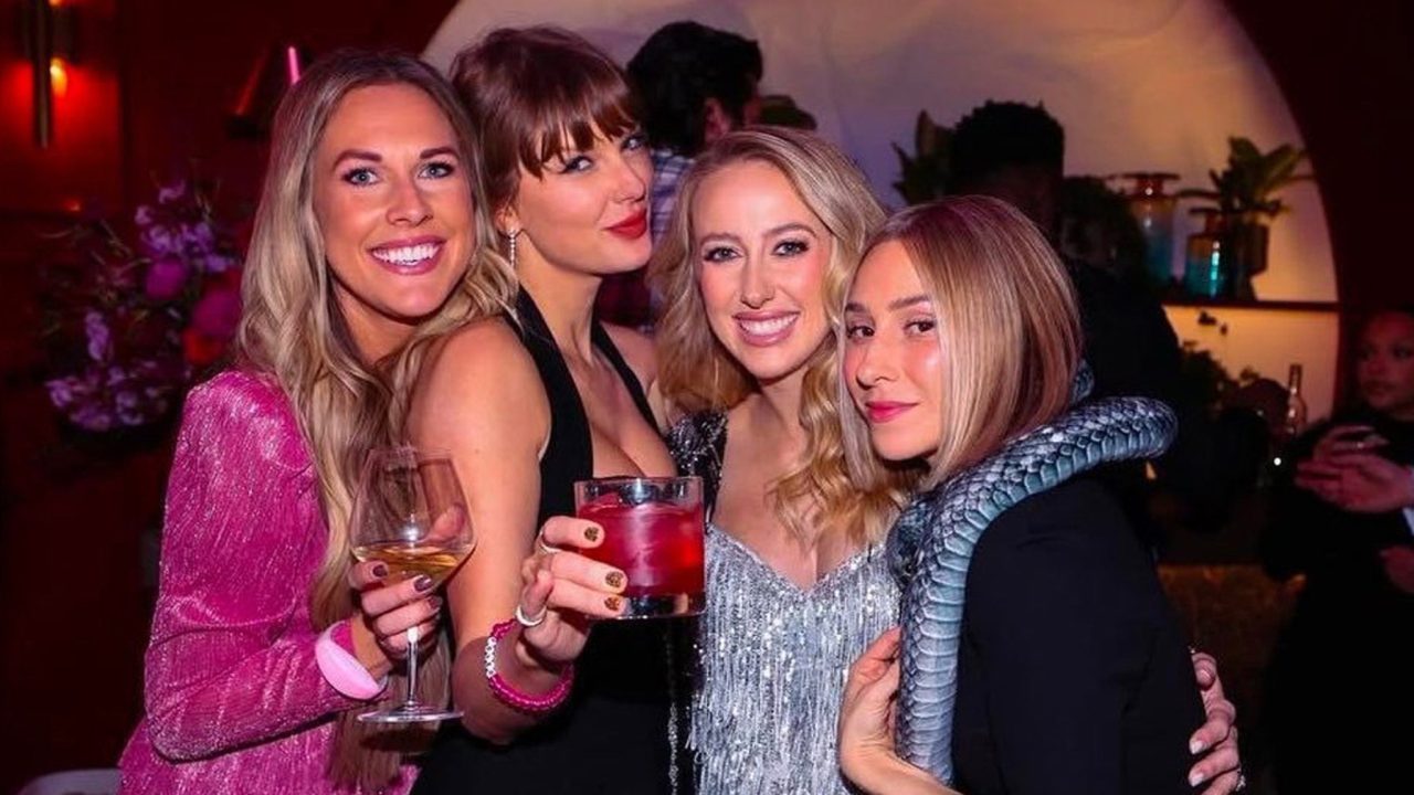 Taylor Swift Hangs Out With Brittany Mahomes, More Pals at ‘Eras’ Tour-Themed Party