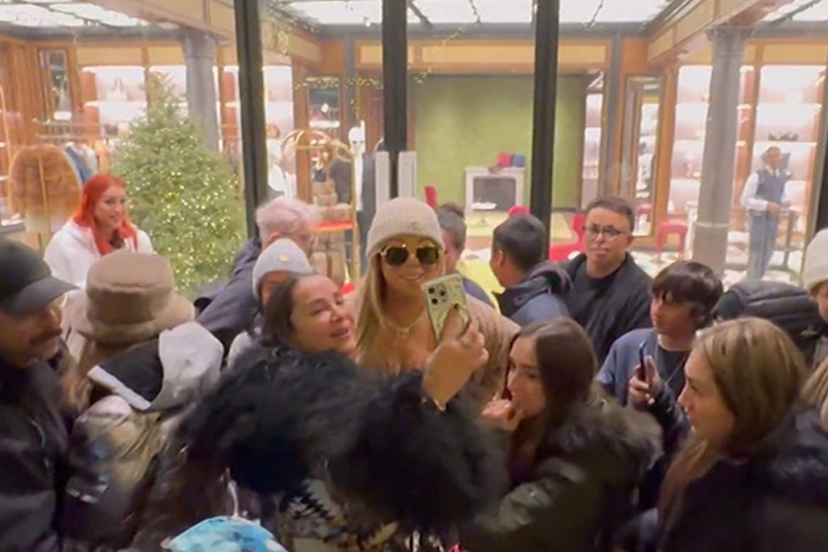 Mariah Carey Gets Swarmed By Fans at Gucci Store in Aspen