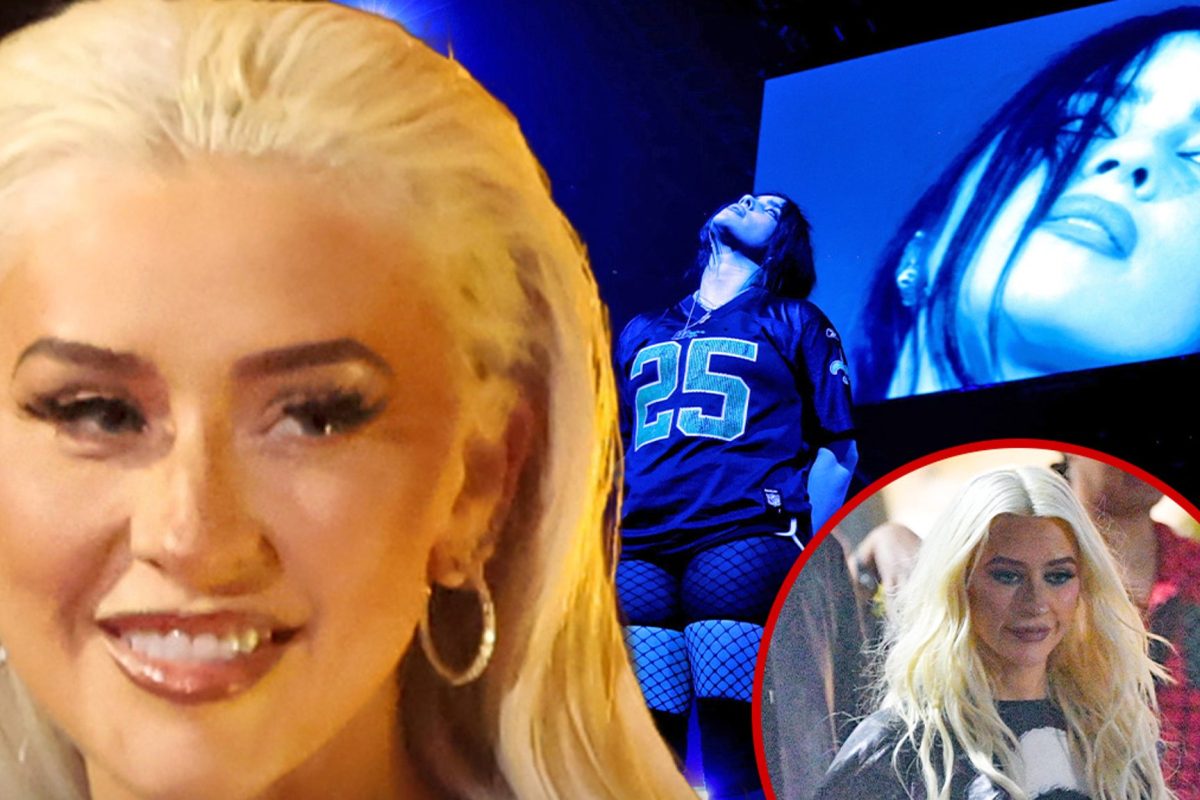 Christina Aguilera Attends Night 4 Of Billie Eilish’s Forum Concert Run